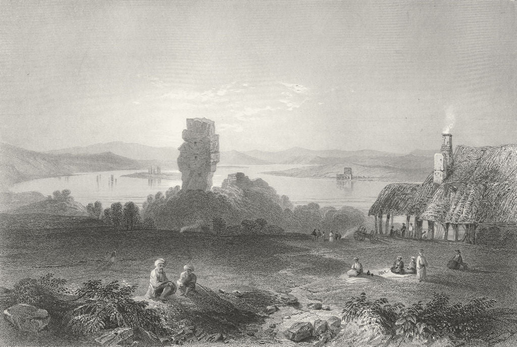BRIDGES. Sozorney, Trajan bridge. Romania. river tree 1840 old antique print